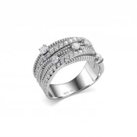 Серебряное кольцо Дар К-5196рс200 с фианитом К-5196рс200 фото