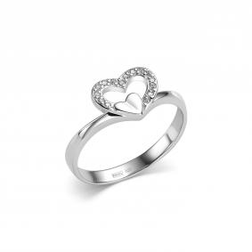 Серебряное кольцо Дар К-5197р00 с фианитом К-5197р00 фото