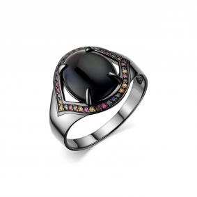 Серебряное кольцо Дар К-5208чрк11716151 с сапфиром и опалом К-5208чрк11716151 фото