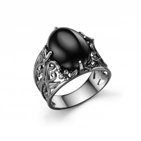 Серебряное кольцо Дар К-5225чрк442 с агатом К-5225чрк442 фото