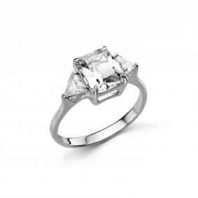 Серебряное кольцо Дар К-5229/1рс429200 с фианитом и горным хрусталём К-5229/1рс429200 фото