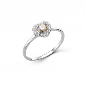 Серебряное кольцо Дар К-5233рс162000 с фианитом и муассанитом К-5233рс162000 фото
