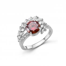 Серебряное кольцо Дар К-5240рс1616100 с фианитом и муассанитом К-5240рс1616100 фото