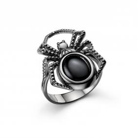 Серебряное кольцо Дар К-5244чрк442 с агатом К-5244чрк442 фото