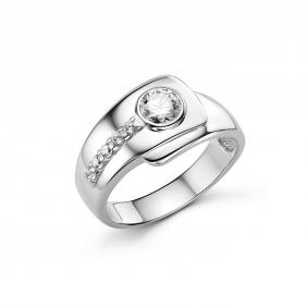 Серебряное кольцо Дар К-5254рс1612800 с фианитом и муассанитом К-5254рс1612800 фото