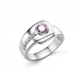 Серебряное кольцо Дар К-5254рс167100 с фианитом и муассанитом К-5254рс167100 фото