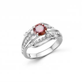 Серебряное кольцо Дар К-5263рс16161 с фианитом и муассанитом К-5263рс16161 фото