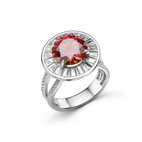 Серебряное кольцо Дар К-5268рс1616100 с фианитом и муассанитом К-5268рс1616100 фото