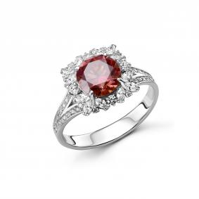 Серебряное кольцо Дар К-5272рс1616100 с фианитом и муассанитом К-5272рс1616100 фото
