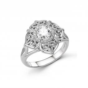 Серебряное кольцо Дар К-5274рс16128 с муассанитом К-5274рс16128 фото