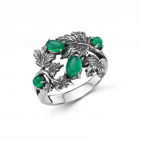 Серебряное кольцо Дар К-5280ок409 с агатом К-5280ок409 фото