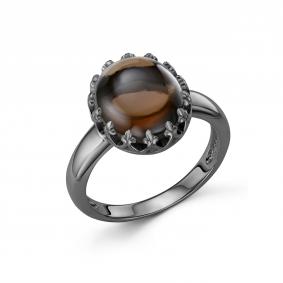 Серебряное кольцо Дар К-5289чрк407 с раухтопазом К-5289чрк407 фото