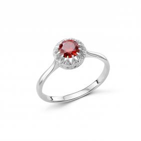 Серебряное кольцо Дар К-5294рс1616700 с фианитом и муассанитом К-5294рс1616700 фото