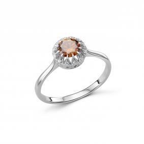Серебряное кольцо Дар К-5294рс1616800 с фианитом и муассанитом К-5294рс1616800 фото