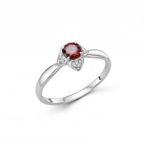 Серебряное кольцо Дар К-5309рс1616100 с фианитом и муассанитом К-5309рс1616100 фото