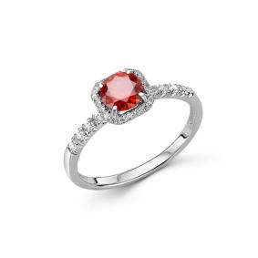 Серебряное кольцо Дар К-5310рс1616700 с фианитом и муассанитом К-5310рс1616700 фото
