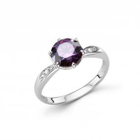 Серебряное кольцо Дар К-5313рс1616300 с фианитом и муассанитом К-5313рс1616300 фото