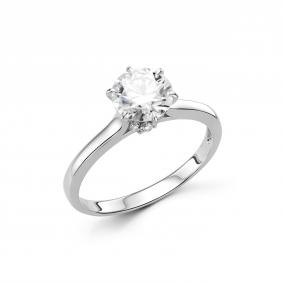 Серебряное кольцо Дар К-5318рс1612800 с фианитом и муассанитом К-5318рс1612800 фото