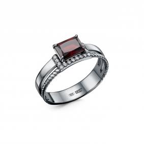 Серебряное кольцо Дар К-5336чрс40400 с фианитом и гранатом К-5336чрс40400 фото