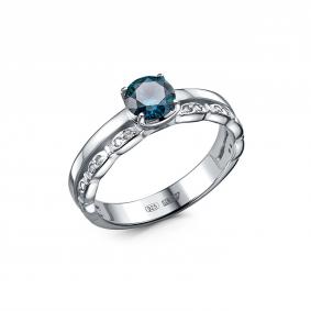 Серебряное кольцо Дар К-5338рс1615600 с фианитом и муассанитом К-5338рс1615600 фото