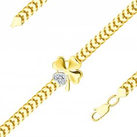 Браслет из лимонного золота ЮЗ Корона К1-Бр5627л с фианитом К1-Бр5627л фото