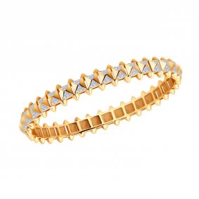 Золотой браслет ЮЗ Корона К1-Бр6082 с фианитом К1-Бр6082 фото