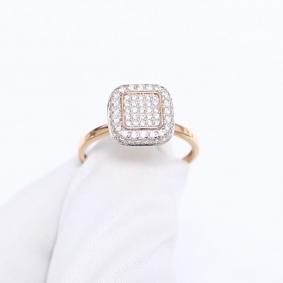 Золотое кольцо ЮЗ Корона К1-К5986 с фианитом К1-К5986 фото