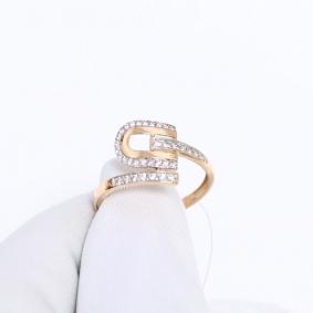 Золотое кольцо ЮЗ Корона К1-К6083 с фианитом К1-К6083 фото