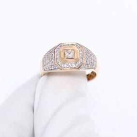 Золотое кольцо ЮЗ Корона К1-К6162 с фианитом К1-К6162 фото