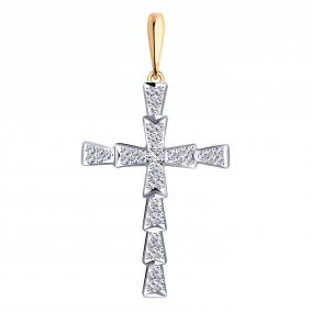 Золотая подвеска ЮЗ Корона К1-П5041 с фианитом К1-П5041 фото