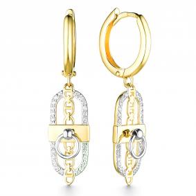 Серьги из лимонного золота ЮЗ Корона К1-С4799л с фианитом К1-С4799л фото