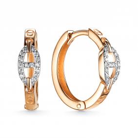 Золотые серьги ЮЗ Корона К1-С4926 с фианитом К1-С4926 фото
