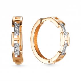 Золотые серьги ЮЗ Корона К1-С4931 с фианитом К1-С4931 фото