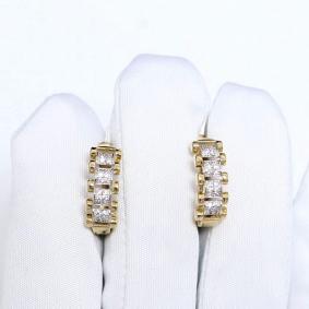 Серьги из лимонного золота ЮЗ Корона К1-С5411л с фианитом К1-С5411л фото