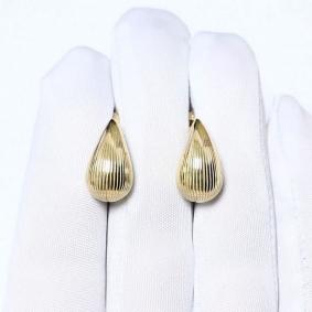 Серьги из лимонного золота ЮЗ Корона К1-С5610л К1-С5610л фото