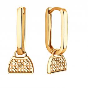 Золотые серьги-трансформеры ЮЗ Корона К1-С5666 К1-С5666 фото