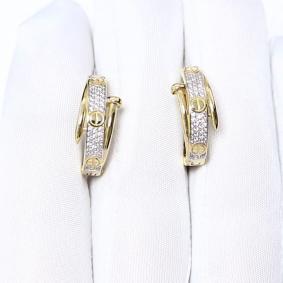 Серьги из лимонного золота ЮЗ Корона К1-С5702л с фианитом К1-С5702л фото