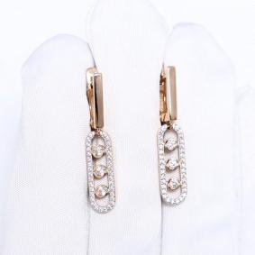 Золотые серьги ЮЗ Корона К1-С6024 с фианитом К1-С6024 фото