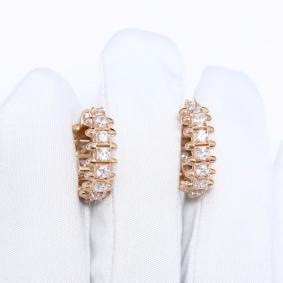 Золотые серьги ЮЗ Корона К1-С6080 с фианитом К1-С6080 фото