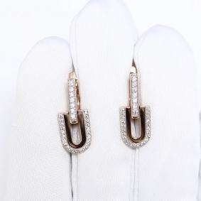 Золотые серьги ЮЗ Корона К1-С6083 с фианитом К1-С6083 фото