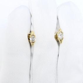 Серьги из лимонного золота ЮЗ Корона К1-С6772-1л с фианитом К1-С6772-1л фото