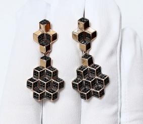 Золотые серьги ЮЗ Корона К1-Сч5226 с фианитом К1-Сч5226 фото