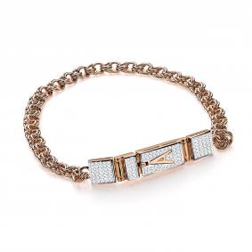 Золотой браслет плетение Бисмарк ЮЗ Корона К1-бр5138 с фианитом К1-бр5138 фото