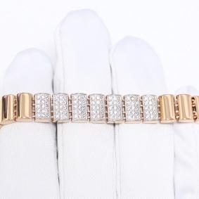 Золотой браслет плетение Фантазийное ЮЗ Корона К1-бр6246 с фианитом К1-бр6246 фото