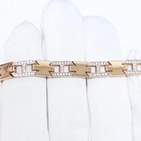 Золотой браслет ЮЗ Корона К1-бр6432м с фианитом К1-бр6432м фото