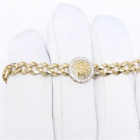 Браслет из лимонного золота ЮЗ Корона К1-бр6546л с фианитом К1-бр6546л фото