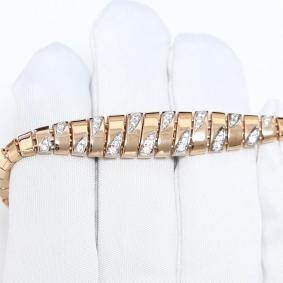 Золотой браслет ЮЗ Корона К1-бр6568 с фианитом К1-бр6568 фото
