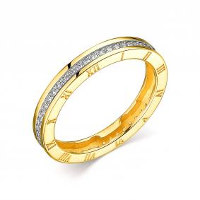 Кольцо из лимонного золота ЮЗ Корона К1-к4135л с фианитом К1-к4135л фото