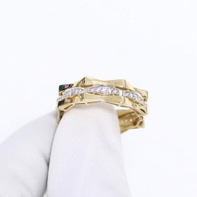 Кольцо из лимонного золота ЮЗ Корона К1-к6259л с фианитом К1-к6259л фото