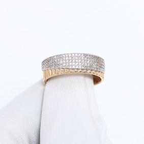 Золотое кольцо ЮЗ Корона К1-к6544 с фианитом К1-к6544 фото